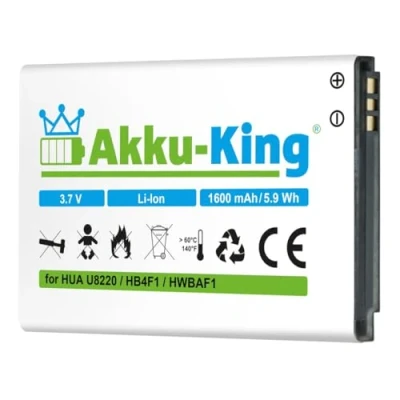 Abbildung von Akku King kompatibel mit Huawei HB4F1 Li Ion 1600mAh für U8220, E5331, E5830, E5832, E6939, E583X, U8000, U9120, U8230, Trekstor WLAN