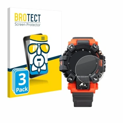 Abbildung von BROTECT Schutzglas für Casio G Shock GW 9500 (3 Stück) Schutzfolie Panzer Folie Glas [Extrem Kratzfest 9H, Anti Fingerprint, Ultra Transparent]