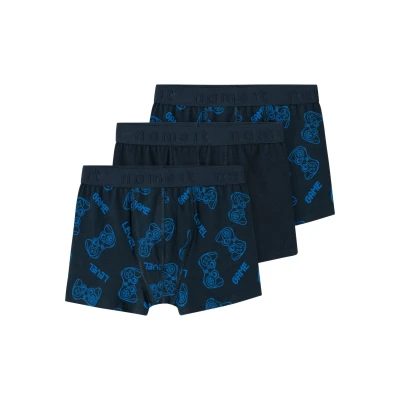 Abbildung von Name it Nkmboxer Gamer 3 PACK Panties für Kinder, Größe: 134/140, Dark sapphire