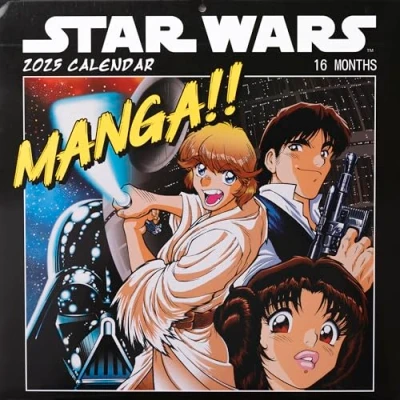 Abbildung von Pyramid Star Wars Manga 2025 Broschürenkalender, 30x30cm, Monatskalender für Fans, Kalender mit Illustrationen, nachhaltig nur Papierumschlag
