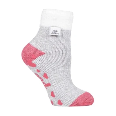Abbildung von HEAT HOLDERS Damen Abs Antirutsch Fleece Thermo Kuschelsocken mit Noppen (37/42, Light Grey (L Feather))
