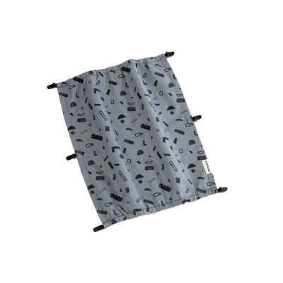 Abbildung von Croozer Unisex Erwachsene Sonnenschutz Single Blue Patterned Parasol, Gelb, Einheitsgröße für alle