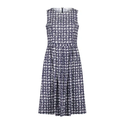 Abbildung von Vera Mont Sommer Tailliert Freizeitkleid, Damen, Größe: 38, Weiß dunkelblau
