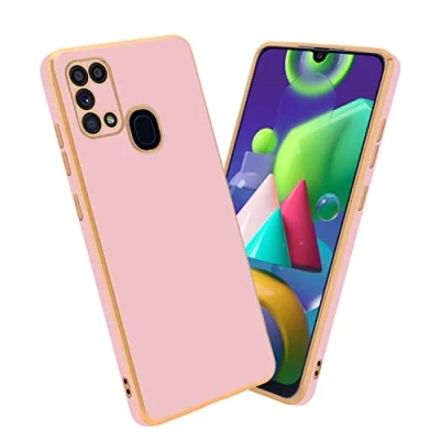 Abbildung von Cadorabo Hülle kompatibel mit Samsung Galaxy M31 Schutzhülle TPU Silikon Case Liquid Design Kameraschutz Slim Kratzfest Weiche Gummi Rundumschutz für in Rosa