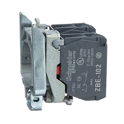 Abbildung von Schneider Electric ZB4BZ104 Kontaktblock Hilfsschalterblock Drucktaster, 22mm, 2Ö, Schraubklemmen