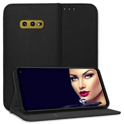 Abbildung von mtb more energy® Schutz Tasche Bookstyle für Samsung Galaxy S10e (SM G970, 5.8&#039;&#039;) schwarz Kunstleder Klapp Cover Hülle Wallet Case