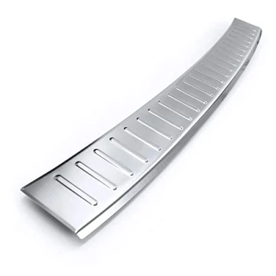 Abbildung von tuning art BL901 Ladekantenschutz mit Abkantung passend für VW Passat B6 3C Variant 2005 2010, Farbe:Silber