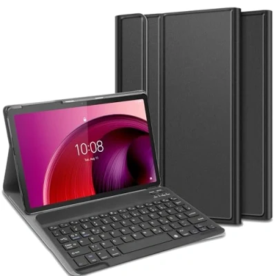 Abbildung von Cazy Tastatur Hülle Kompatibel mit Lenovo Tab M10 5G Schutz Etui magnetisch Abnehmbarer Layout: Qwertz