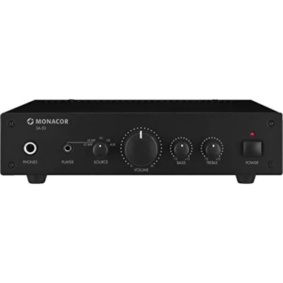 Abbildung von MONACOR SA 50 Kompakter Universal Stereo Verstärker schwarz, 254620
