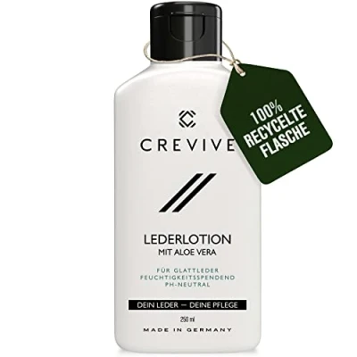 Abbildung von CREVIVE Lederpflege (250 ml + 1x weißes Tuch), mit ALOE VERA, Sofa, für Ledercouch, Auto