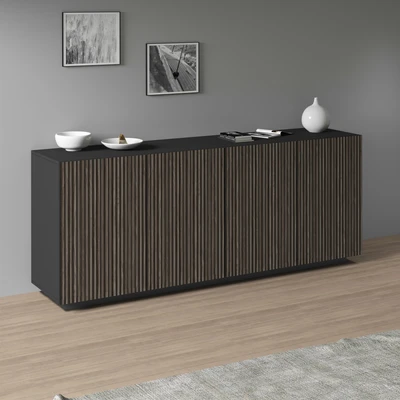 Abbildung von INOSIGN Sideboard &quot;VEGA Sideboard,Kommode,200 cm&quot;, mit 4 Türen,Fronten Rillen Optik