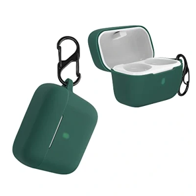 Abbildung von kwmobile Hülle kompatibel mit Sennheiser CX True Wireless Kopfhörer Case TPU Silikon Cover Schutzhülle in Dunkelgrün