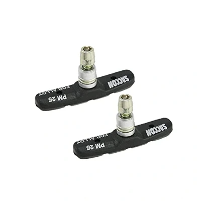 Abbildung von P4B 1 Paar Bremsschuhe für V Brake 70 mm Modell PM25 Fahrrad Bremsbeläge mit Bolzen, symmetrischem Gewinde und Befestigungsmaterial
