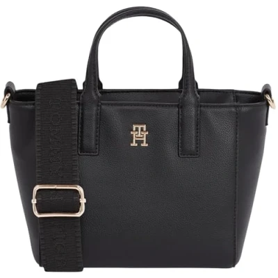 Abbildung von Tommy Hilfiger LOGO MINI TOTE Handtasche, Damen, Größe: One Size, Black