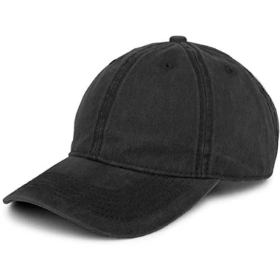 Abbildung von styleBREAKER Unisex 6 Panel Vintage Cap Einfarbig in Washed Optik, Basecap, Baseball Cap, Metallschnalle verstellbar 04023054, Farbe:Schwarz