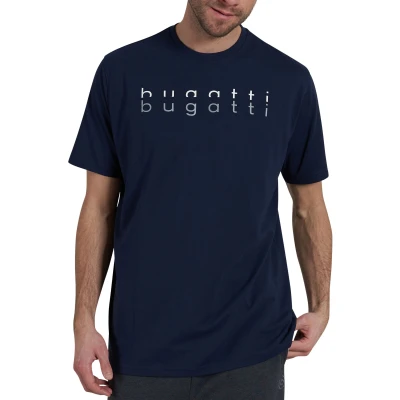 Abbildung von bugatti Nachtwäsche Shirt, Herren, Größe: 50, Blau dunkel uni