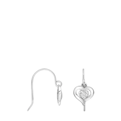 Abbildung von SOFIA MILANI Damen Ohrringe 925 Silber mit Zirkonia Steinen Herz Ohrhänger E1714