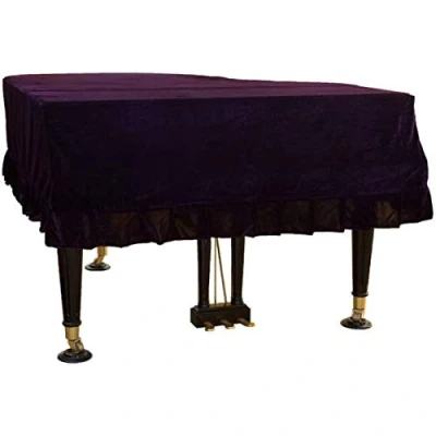 Abbildung von Pevfeciy Verdicken Pleuche Klavier Abdeckhaube Mit Gefalteter Saum samt Stoff Weiche Piano Staubschutz Abdeckung Schutzhülle