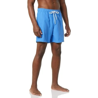 Abbildung von Amazon Essentials Herren Badehose, Schnell Trocknend, 18 cm Auslauffarben, Blau, S