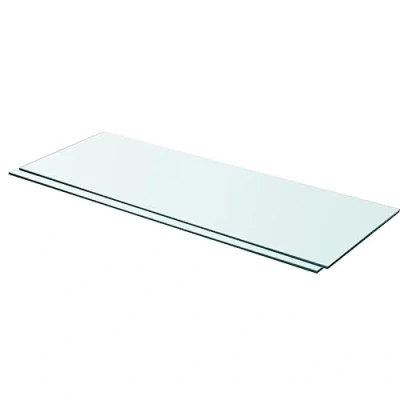 Abbildung von vidaXL 2X Regalboden Glas Glasboden Glasscheibe Glasplatte Regalbrett Ersatz Platte für Glasregal Klarglas Transparent 80x30cm