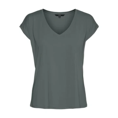 Abbildung von Vero Moda Vmfilli V NECK TEE Tshirt basic, Damen, Größe: Small, Balsam green