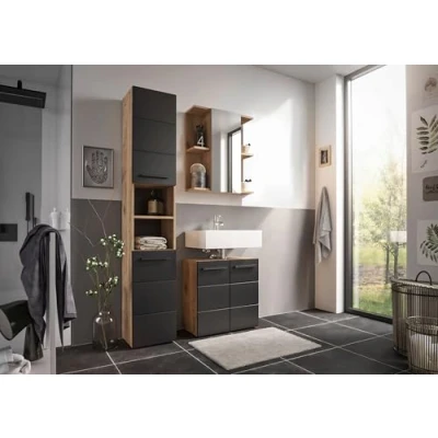 Abbildung von moebel dich auf Badmöbel Set Vail, (Set 2, Hochschrank, Spiegelschrank, Waschbeckenunterschrank, 3 St)