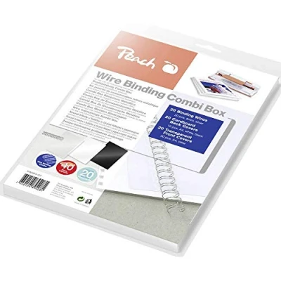 Abbildung von Peach PW064 07 Drahtbindeset für 20 Dokumente DIN A4, 60 teilig