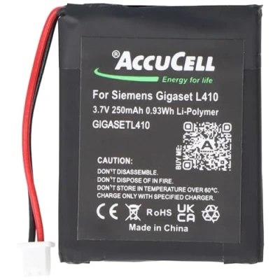 Abbildung von Akku kompatibel mit Siemens Gigaset L410 S30852 D2240 X1 V30145 K1310 X448 3,7 Volt 250mAh