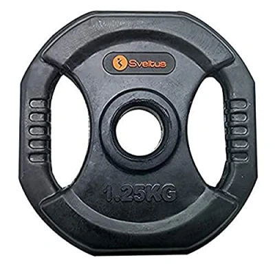 Abbildung von Sveltus Pumpscheibe mit Griffen 1,25 kg x1 Erwachsene Unisex, Schwarz, One Size