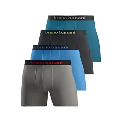 Abbildung von Bruno Banani 4 PACK Panties, Herren, Größe: Small, Grau türkis schwarz petrol