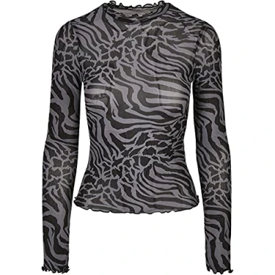 Abbildung von Urban Classics Longsleeve Langarmshirt, Damen, Größe: Large, Asphalt/black