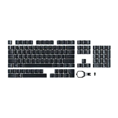 Abbildung von ASUS ROG RX PBT Tastenkappen Set, hochwertige, langlebige Material mit verkürzten Schäften und mittelhohen Profilen, bietet bessere klick Stabilität längere Lebensdauer