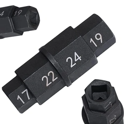Abbildung von DPTOOL Sechskant Achsenwerkzeug für Motorrad Vorderachsrad, 3/8 Zoll 17 mm 19 22 24 Inbus Spindel Steckschlüssel Schraubendreher