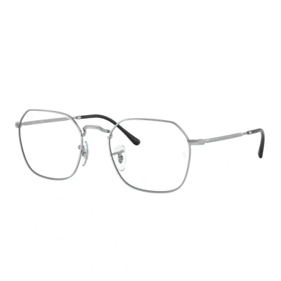 Abbildung von Ray Ban Unisex RX3694V JIM 2501 Rahmen von BRILLEN Metall Silber Transparent Geometrisch Normal