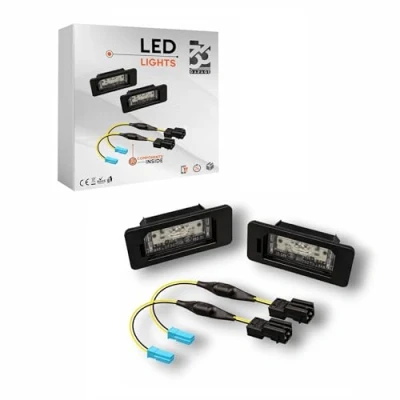 Abbildung von GARAGE33 LED Kennzeichenbeleuchtung Nummernschildbeleuchtung Heckleuchten Adapter CAN Bus für BMW 1er E82 E88 3er E46 E90 E91 E92 E93 5er E39 E60 E61 X5 E70 X6 E71 E72