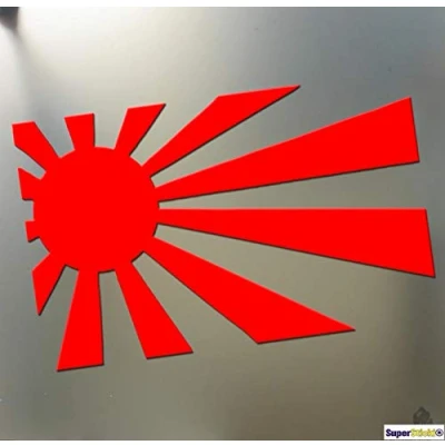 Abbildung von SUPERSTICKI Rising Sun JDM Sonne Japan 20cm Aufkleber Sticker Decal aus Hochleistungsfolie Autoaufkleber Tuningaufkleber Racingaufkleber Rennaufkleber von für a