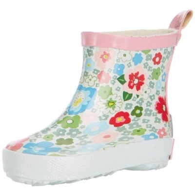 Abbildung von Playshoes Unisex Kinder Gummistiefel Halbschaft Regenstiefel, Blumen, 24 EU