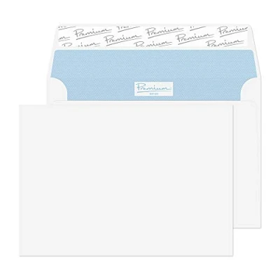 Abbildung von Blake Office 31214 Briefumschläge Haftklebung Ultra Weiß Wove C6 114 x 162 mm 120g/m² 50 Stück