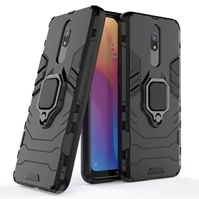 Abbildung von Kompatibel mit Redmi 8, 8A Hülle, Ring Ständer Magnetischer Handyhalter Auto Caseme Schutzhülle Case für Xiaomi Redmi8, (Schwarz)