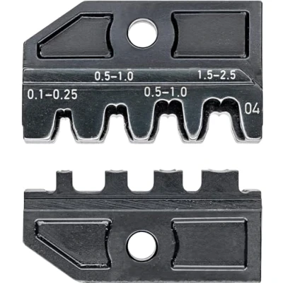 Abbildung von KNIPEX Crimpeinsatz für unisolierte, offene Steckverbinder (2,8 + 4,8 mm Breite) 97 49 04
