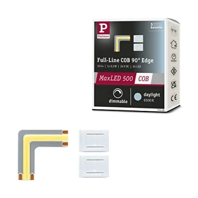 Abbildung von Paulmann 71126 MaxLED 500 LED Strip Full Line COB Edge 0,3W 1000lm/m 800LEDs/m dimmbar 0m Silber Kunststoff 6500K Band erweiterbar