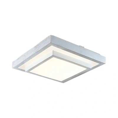 Abbildung von Lindby LED Deckenleuchte Mirco, Leuchtmittel fest verbaut, warmweiß, Modern, Aluminium, Acryl, alu, weiß, 1 flammig, inkl.