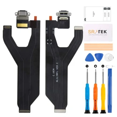 Abbildung von SRJTEK für Huawei Mate 20 Pro Dock Connector Ersatz Ladeanschluss LYA L09 Kopfhöreranschluss L29 mit Mikrofon/Audioanschluss/Antennenersatz Reparatursets