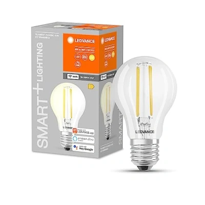 Abbildung von Ledvance LED Leuchtmittel SMART WiFi Lampe E27 dimmbar 6W Warmweiß Birne Glühbirne [2er], E27, 2 St., Warmweiß, Wi Fi Technology, Dimmbar, Energiesparend