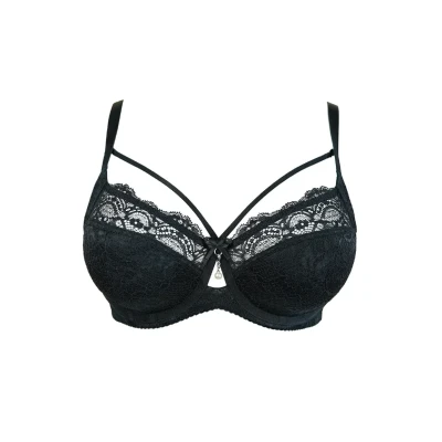 Abbildung von Sugarshape BH Eliana Bügel BH, Damen, Größe: 65D, Black satin