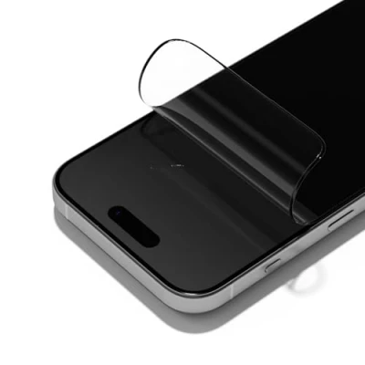 Abbildung von RhinoShield Impact Screen Pro Transparent Bildschirmschutz kompatibel mit [iPhone 15 Max] Überlegener Aufprallschutz, kratzfest, Blaulichtfilter, inkl. Ausrichtungsrahmen