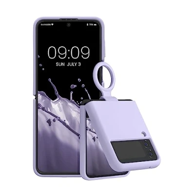 Abbildung von kwmobile Flip Soft Case kompatibel mit Samsung Galaxy Z Flip4 Silikon Hülle für Foldable Handy Handyhülle in Lavendel