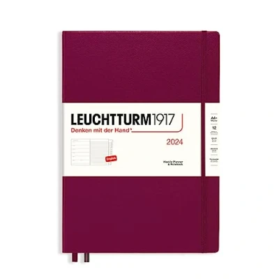 Abbildung von LEUCHTTURM1917 367692 Wochenkalender &amp; Notizbuch Master (A4+) 2024, 12 Monate, Port Red, Englisch