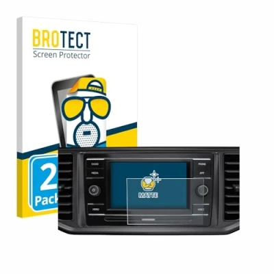 Abbildung von BROTECT Entspiegelungs Schutzfolie für Volkswagen Crafter Composition Colour 2022 (2 Stück) Matte Displayschutz Folie, Anti Reflex, Fingerprint