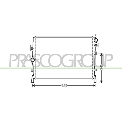 Abbildung von PRASCO DG815R001 Kühler, Motorkühlung Aluminium 640 457 16 Kühlrippen gelötet FIAT: Freemont, DODGE: Journey MPV